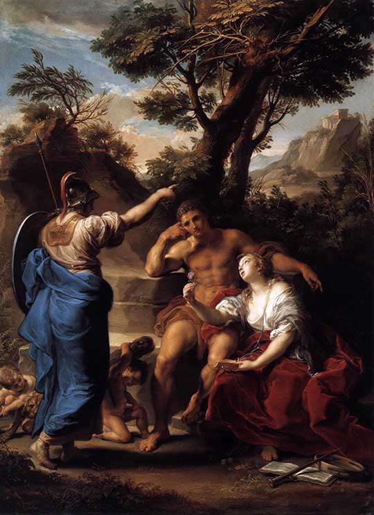 Herkulova volba, Pompeo Batoni, 1745
