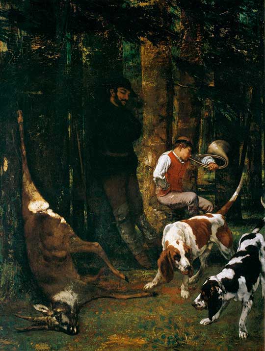 Kořist, Gustave Courbet, 1856