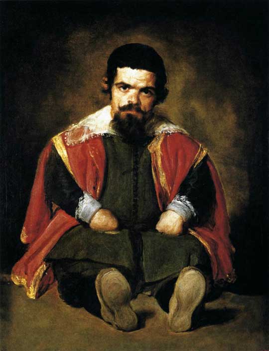 Sebastian de Morra, šašek a trpaslík Filipa IV. Diego Rodriguez de Silva y Velázquez, 1645